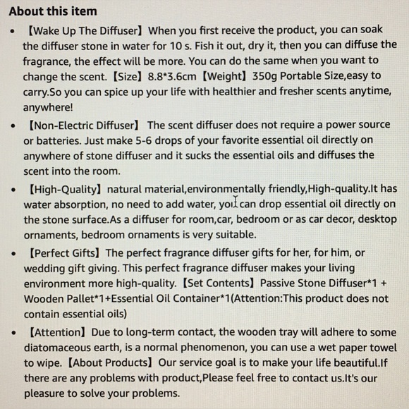 Aroma Stone - Aroma Mountain Aroma Stone With Scent Bottle Non Electric Diffuser - Picture 12 of 12